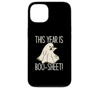 This Year is Boo-Sheet ! Funny Halloween Sad Ghost Meme Coque pour iPhone 13