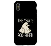 This Year is Boo-Sheet ! Funny Halloween Sad Ghost Meme Coque pour iPhone X/XS