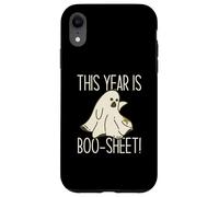 This Year is Boo-Sheet ! Funny Halloween Sad Ghost Meme Coque pour iPhone XR