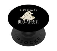 This Year is Boo-Sheet ! Funny Halloween Sad Ghost Meme PopSockets PopGrip Adhésif