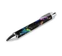 THisdownd Stylo à bille rétractable avec papillon coloré brillant 0,5 mm, écriture lisse, encre noire, accessoire de prise de notes pour bureau 1 pièce