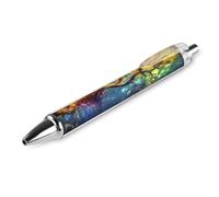 THisdownd Tree And Life Stylo à bille rétractable coloré brillant 0,5 mm écriture lisse encre noire accessoires de prise de notes pour bureau 1 pièce