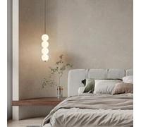THisga LED Moderne Dimmable Lampe suspendue 4 boules Nordique Chambre à coucher Table de chevet Lampe pendante Minimalisme Lampe de table de salle à manger salon cuisine 10 * 40cm,D'or