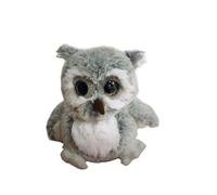 ThisToffGuys 7.1" Realistic Owl Plush Toy, Stuffed Animal, Soft Bird Plush(Otus lettia)(Blue)