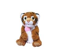 ThisToffGuys 7.9" Siberian Tiger Cub Plush Toy with Bottle,Realistic Stuffed Animal
