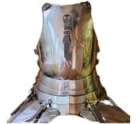 ThisToffGuys Cuirasse milanaise médiévale avec faulds - Cuirasse et plaque dorsale de chevalier italien portables - Torse authentique de reconstitution et de GN(1.5mm mild steel)