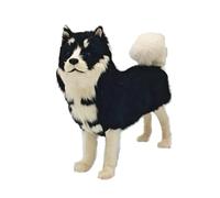 ThisToffGuys Figurine réaliste de Husky de 29 cm, Fausse Statue de Chien, décoration d'intérieur Artisanale(Black)
