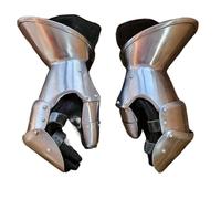 ThisToffGuys Gantelets d'armure de plaques de chevalier européen médiéval - Gantelets en fer de style milanais - Armure de main portable