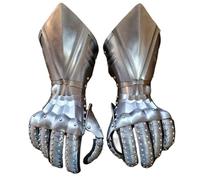 ThisToffGuys Gantelets gothiques de chevalier médiéval Gants d'armure en plaques entièrement articulés portables for la reconstitution et le GN