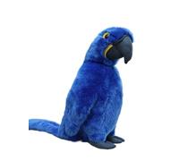 ThisToffGuys Peluche Ara Bleu réaliste de 35 cm, Perroquet Doux et Mignon, (Anodorhynchus hyacinthinus)