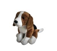 ThisToffGuys Peluche Beagle réaliste de 32 cm, Animal en Assis, Chien Doux avec Oreilles Tombantes