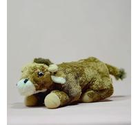 ThisToffGuys Peluche Bison allongée de 25 cm, Douce et Mignonne