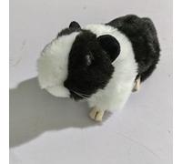 ThisToffGuys Peluche Cochon d'Inde en Coton PP, Jouet en Peluche, Mignon, idéal for l'éducation précoce, décoration de la Maison (Cavia porcellus)(Black and White)