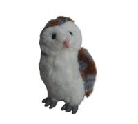 ThisToffGuys Peluche réaliste de 9,8 Pouces, Chouette effraie Assise, Oiseau Doux en Peluche (Tyto longimembris)