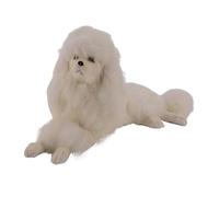 ThisToffGuys Simulation Chiot ameublement Caniche en Peluche Jouet modèle Cadeau(Lying Down)