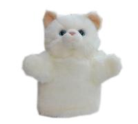 ThisToffGuys Simulation de marionnette à Main en Peluche Blanche, Gants for Petits Animaux, Cadeau Conte ventriloquie, Doux et Mignon, Accessoires d'éducation précoce Parent-Enfant