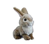ThisToffGuys Simulation Lapin en Peluche Jouet Super Mignon Brun Lièvre Poupée Doux Modèle Animal