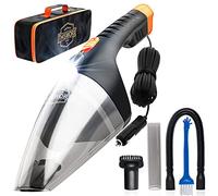 ThisWorx Aspirateur Voiture Puissant Sans Fil, Mini Aspirateur a Main 12V pour Nettoyage Voiture, 2 Vitesses, Lampe LED, 110 Watts
