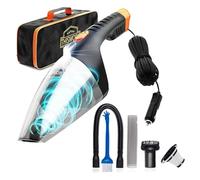 ThisWorx Aspirateur Voiture Puissant Sans Fil, Mini Aspirateur a Main 12V pour Nettoyage Voiture, 2 Vitesses, Lampe LED, 110 Watts