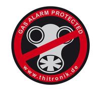 Thitronik 100941 Autocollant d'avertissement GAS ALARM protected Autocollant ...