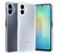 THIYUFUNS Coque pour Samsung Galaxy A06 4G avec 1 Verre trempé,Silicone Liquide Housse Étui de Protection Galaxy A06 Microfibre Anti-Rayures Coque Galaxy A06 4G (6.7") - Transparent