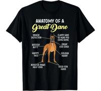 thjbd5se Anatomy of A Great Dane Funny Dog Lover Gift Unisex T-Shirt Black L