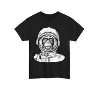 thjbd5se Astronaut Monkey Shirt Space Astronomy Lovers Spaceman Men T-Shirt Black XL