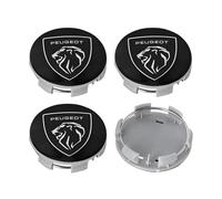 THJKCVSD 4 pièces Cache Moyeux, pour Peugeot 207 307 407 308 607 508 3008 2008 (60mm) Centre de Jante Capuchons Moyeu Roue Bouchon Enjoliveur Voiture Accessoires décoration