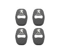 THJKCVSD 4 Pièces Couverture Serrure Porte Voiture, pour Peugeot 3008 508 308 408 2008 4008 5008 301 308S 508L Cache Verrou de Porte,Accessoires de Protection Couvercle Serrure Porte