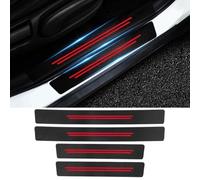 THJKCVSD Protection Seuil de Porte de Voiture, pour Renault Captur 2024 2023 2022 2021 2020 2019 Protection Seuil de Porte de Voiture Autocollant,Plinthes pour Auto Accessoires,4pcs-Red