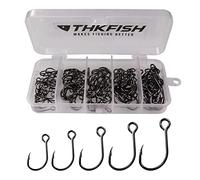 THKFISH 50pcs/100pcs/boîte Inline hameçons Crochets de pêche en Différante Taille Convient à leurres cuillères #2#1 1/0 2/0 3/0