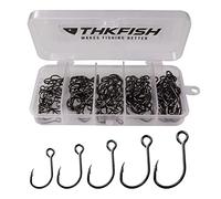 THKFISH 50pcs/100pcs/boîte Inline hameçons Crochets de pêche en Différante Taille Convient à leurres cuillères #2#1 1/0 2/0 3/0