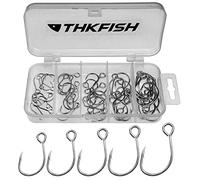 THKFISH 50pcs/100pcs/boîte Inline hameçons Crochets de pêche en Différante Taille Convient à leurres cuillères #2#1 1/0 2/0 3/0