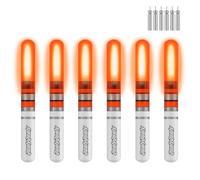 THKFISH 6-Pcs LED Glow Sticks, bâtons Lumineux pour la pêche avec Piles, bâtons Lumineux pour la pêche de Nuit pour Les Pointes de Cannes à pêche