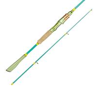 THKFISH Canne à pêche Spinner, 32 + 36T en fibre de carbone, 2 pièces, avec poignée en liège, anneaux en acier inoxydable et anneau en céramique, action rapide, 180/210/240 cm, canne à pêche spinning