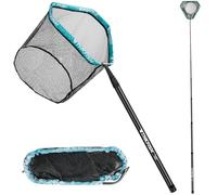 THKFISH Épuisette de pêche en fibre de carbone de 400 cm, épuisette à pose, manche long en fibre de carbone, épuisette télescopique, cadre en aluminium pour épuisette de pêche caoutchoutée, épuisette