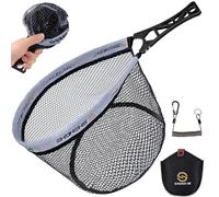 THKFISH Filet de pêche à la Mouche Pliable pour la pêche à la Truite en Eau Douce avec Maille en Caoutchouc Souple pour Attraper et relâcher, avec libération magnétique et Sac de Rangement (M)