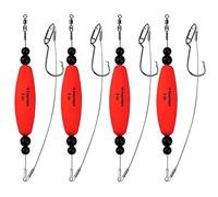 THKFISH Flotteur Peche Catfish Float Rigs Santee Rig pour Catfishing Tackle Lignes Montées Hamecon Peche Rattling EVA Foam Peg Floats 4Pièces-3in Rouge