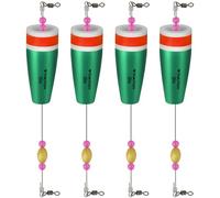 THKFISH Flotteur Peche en Mer Bouchon Peche Flotteurs Pondérés Popping Cork Bouchon de Peche Truite 4 Pièces Vert-28g