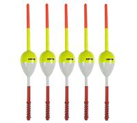 THKFISH Flotteurs de pêche Bobbers Flotteurs en Bois de balsa Bobbers (2.54cm*1.78cm*15.24cm) 5pièces Jaune
