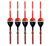 THKFISH Flotteurs de pêche Bobbers Flotteurs en Bois de balsa Bobbers (3.2cm*1.9cm*15.24cm) 5pièces Rouge