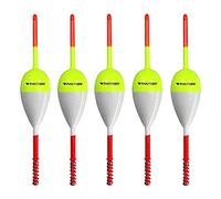 THKFISH Flotteurs de pêche Bobbers Flotteurs en Bois de balsa Bobbers (5.2cm*2.9cm*14.9cm) 5pièces Jaune