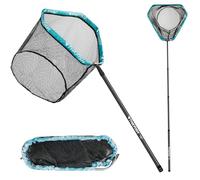 THKFISH Gaine de pêche 210 cm en fibre de carbone avec manche long, filet de pêche télescopique, cadre en aluminium caoutchouté, filet de poisson, filet de pêche P02