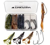 THKFISH Hamecon Peche Crochets d'appâts lestés Hameçons lestés Swimbait pour Eau salée Eau Douce 19Pièces