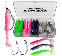 THKFISH Hamecon Peche Crochets d'appâts lestés Hameçons lestés Swimbait pour Eau salée Eau Douce 25Pièces