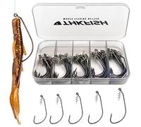 THKFISH Hamecon Peche Crochets d'appâts lestés Hameçons lestés Swimbait pour Eau salée Eau Douce 60Pièces