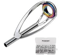 THKFISH Kit de Réparation de Canne à Pêche Kit de Remplacement de la Tige de 50 pièces Kit de Réparation de la Pointe de la Tige 10 Tailles