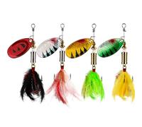 THKFISH Leurres De Pêche Kit Spinnerbaits Kits Leurres de pêche pour Bass Trout Crappie B-6g 4pièces