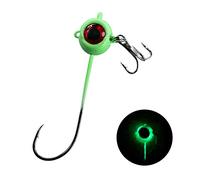 THKFISH Lot de 10 têtes plombées à longue tige avec hameçon aigu lumineux pour la pêche à la truite, au bar, à la truite, au crapie ou au panéoplie, 10 pièces de 1,3 g., 10Pcs 1/2oz
