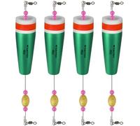 THKFISH Lot de 4 flotteurs de pêche en liège pour pêche à la Truite - Vert - 35 g